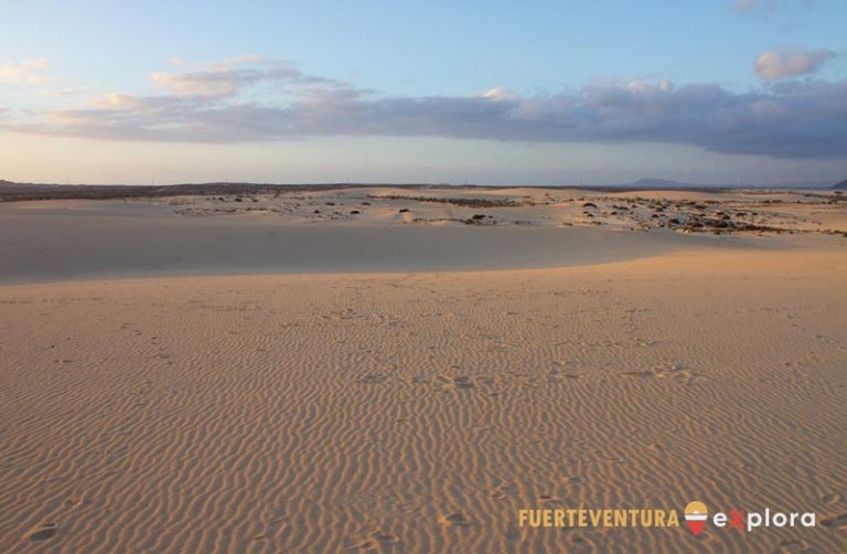 La luce morbida del tramonto sulle dune di Corralejo