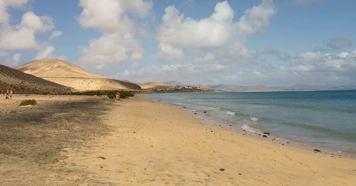Playa del Salmo en costa de Pájara