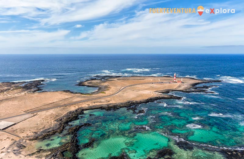 Vista aerea di Faro del Tostón a Fuerteventura