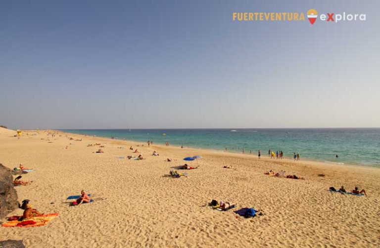 Vista della spiaggia nel centro di Morro Jable